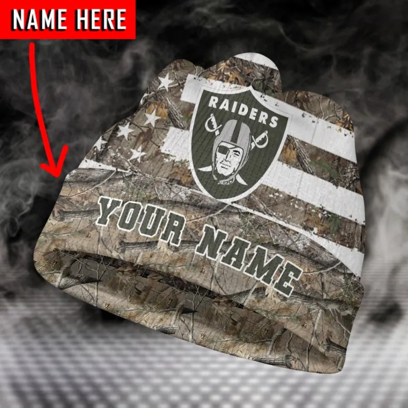 Las Vegas Raiders Personalized Wool Beanie
