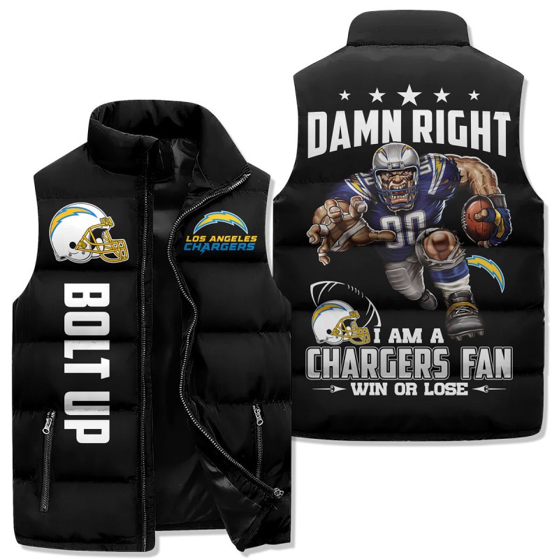 Los Angeles Chargers Premium Sleeveless Puffer Jacket