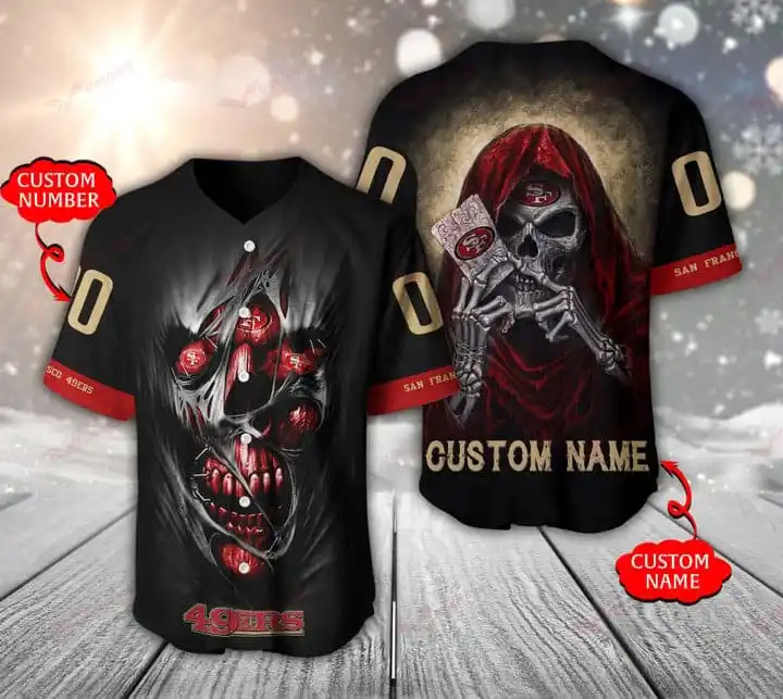 San Francisco 49ers Personalized Baseball Jersey