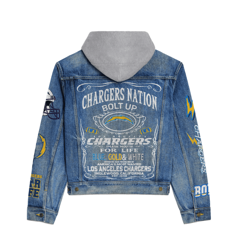 LA Chargers Hoodie Back Design