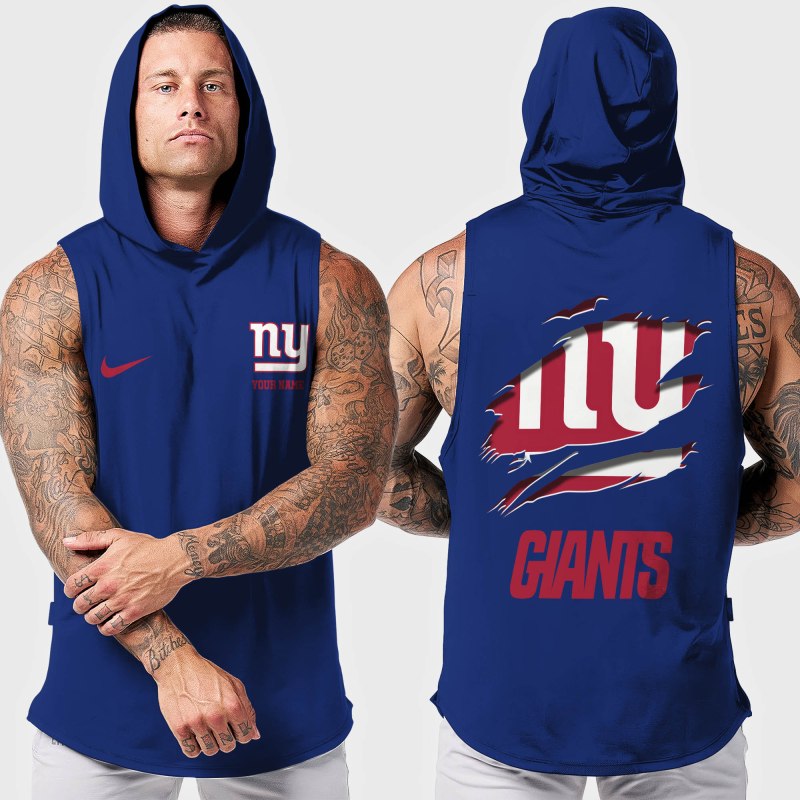 New York Giants Men's Workout Hooded Tank Top