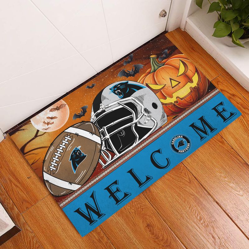 Carolina Panthers Halloween Doormat