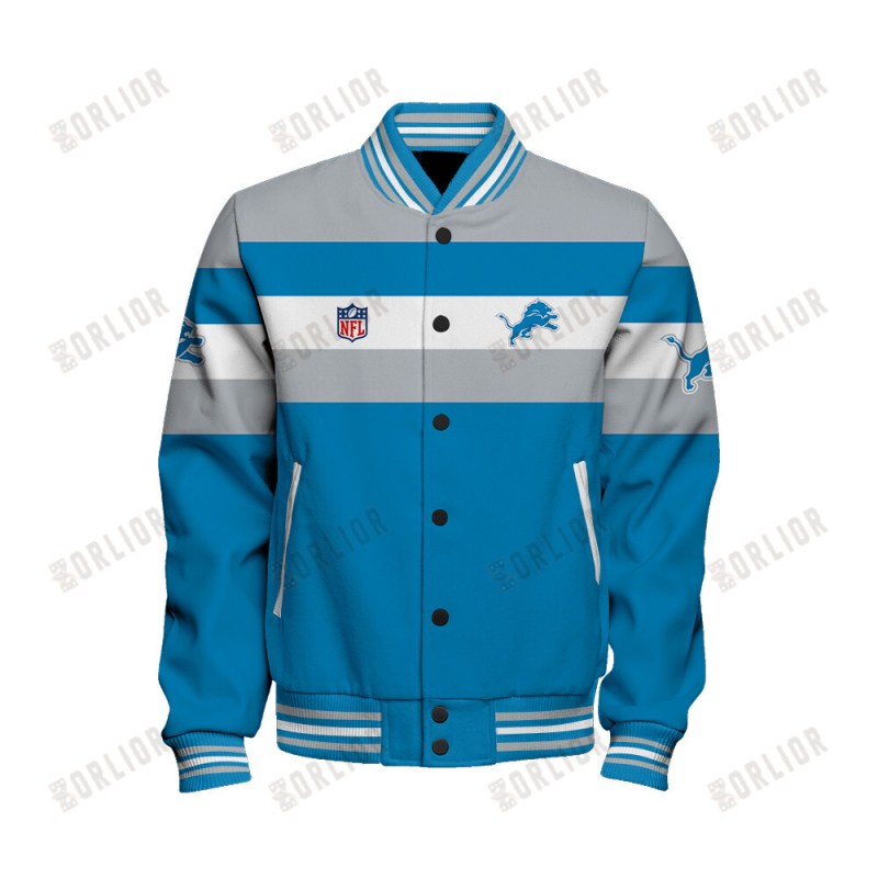 Detroit Lions Varsity Jacket Side View
