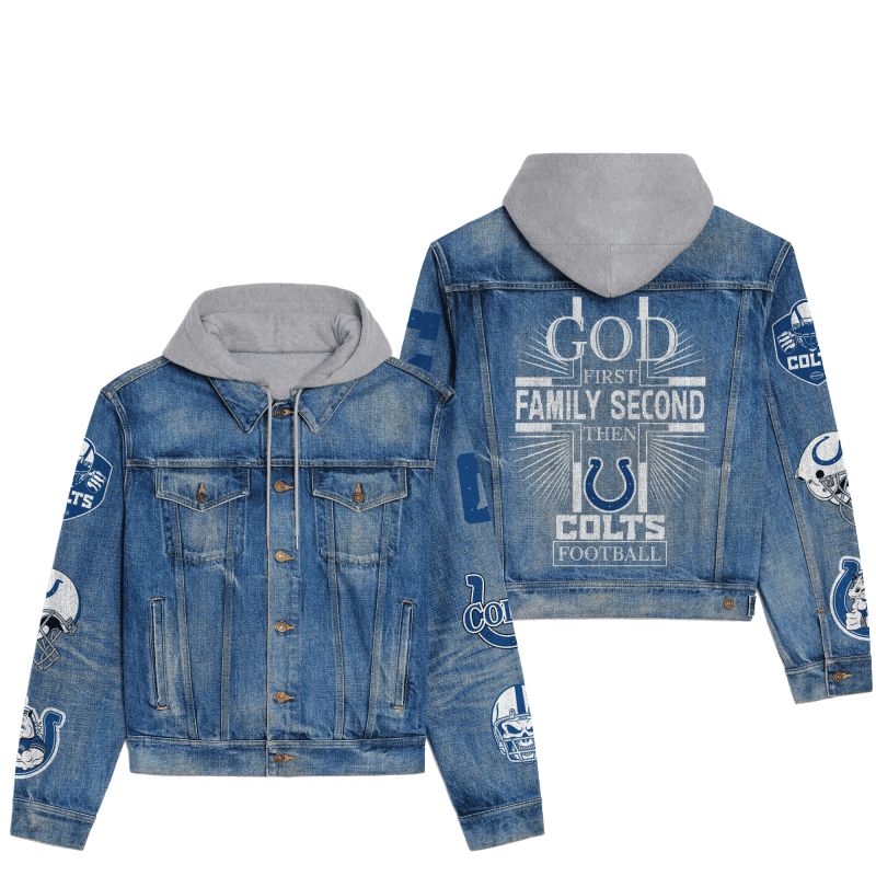 Indianapolis Colts Hooded Denim Jacket
