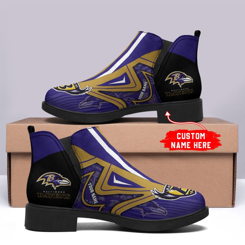 Baltimore Ravens Personalized Comfort & Fashion Short Boots