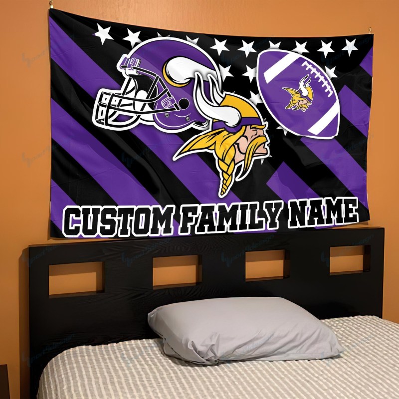 Another View of Minnesota Vikings Personalized Flag