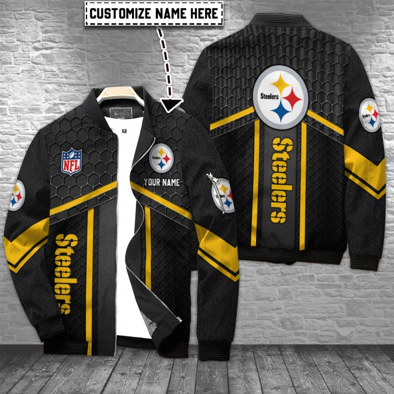 Pittsburgh Steelers Personalized Bomber Jacket Image 1