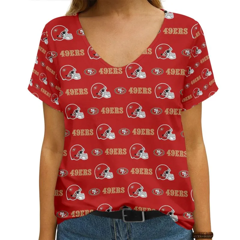 San Francisco 49ers Women's V-neck T-shirt