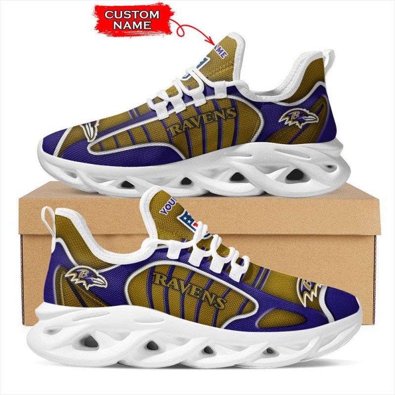 Baltimore Ravens Personalized Yezy Running Sneakers 1