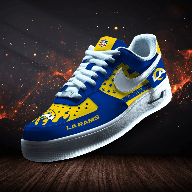 Los Angeles Rams Personalized AF1-1 Logo Pattern Sneakers