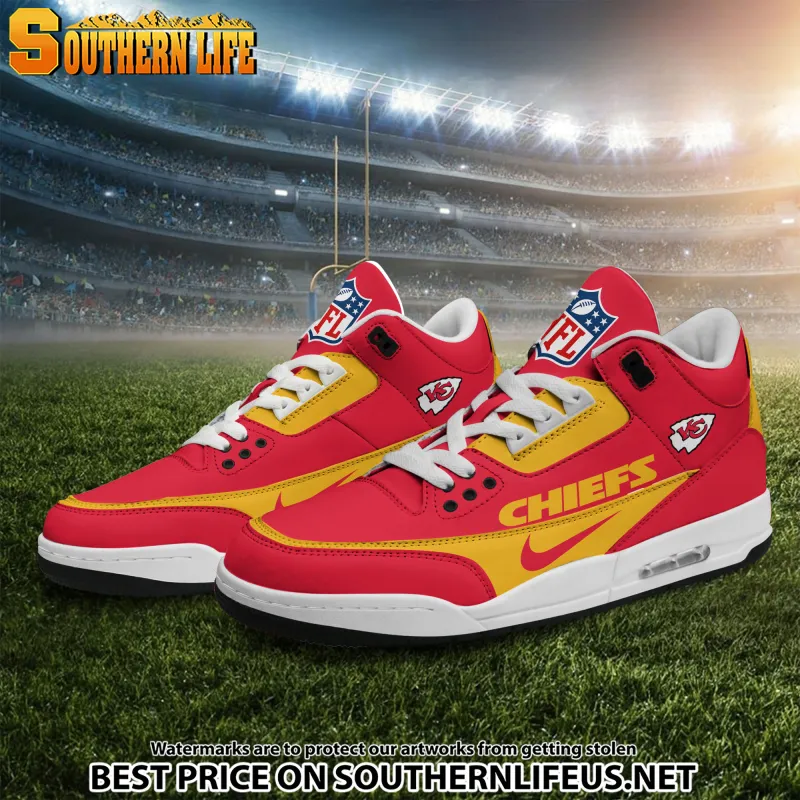 Kansas City Chiefs JD3 White Leather Sneakers