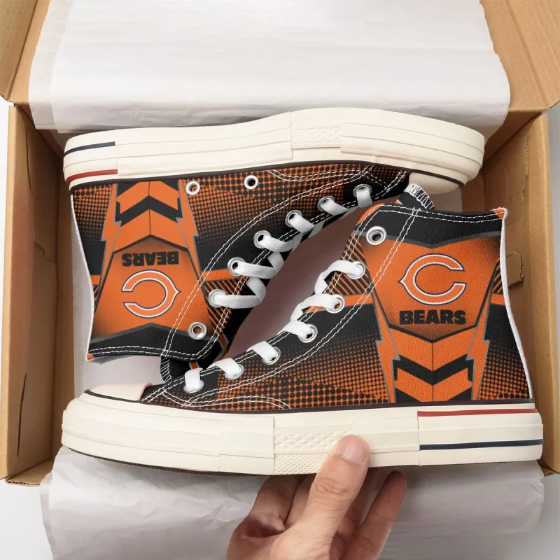 Chicago Bears New High Top Canvas Shoes