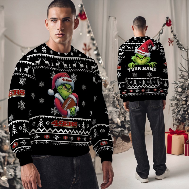 San Francisco 49ers Ugly Christmas Sweater - Studio View