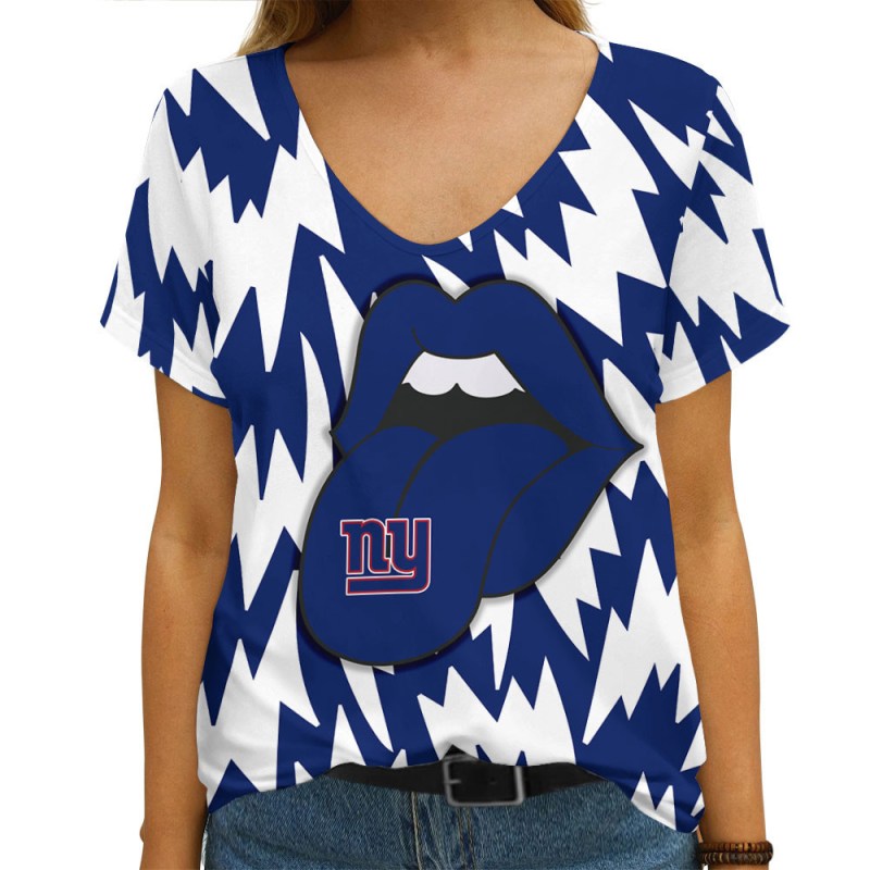 New York Giants Summer V-neck Women's T-shirt