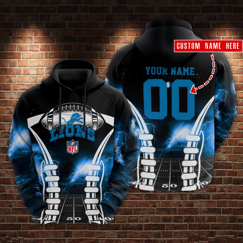 Customized Detroit Lions Hoodie