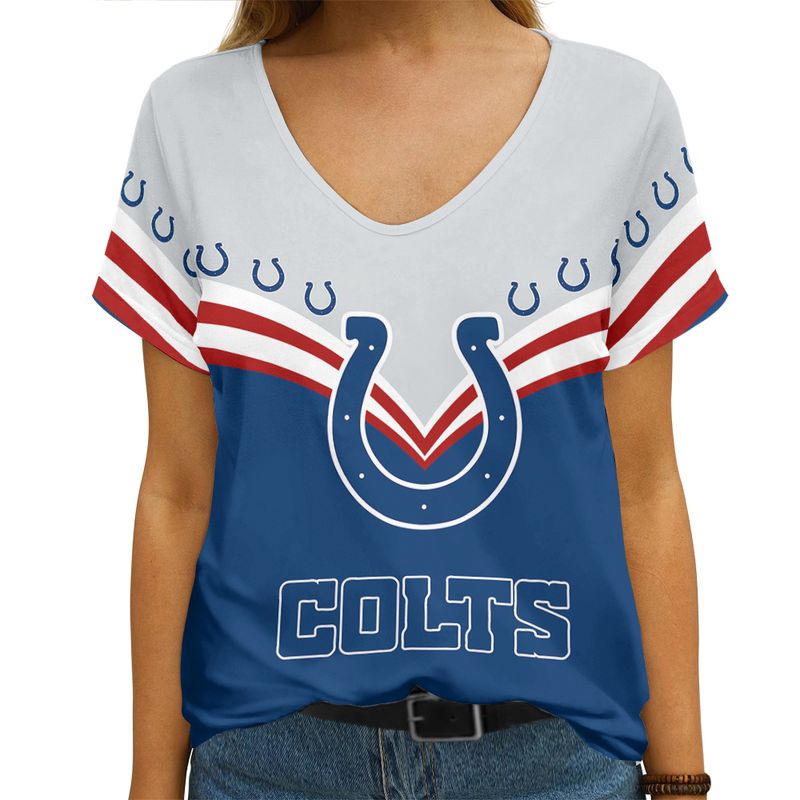 Indianapolis Colts V-neck Women T-shirt Image 1