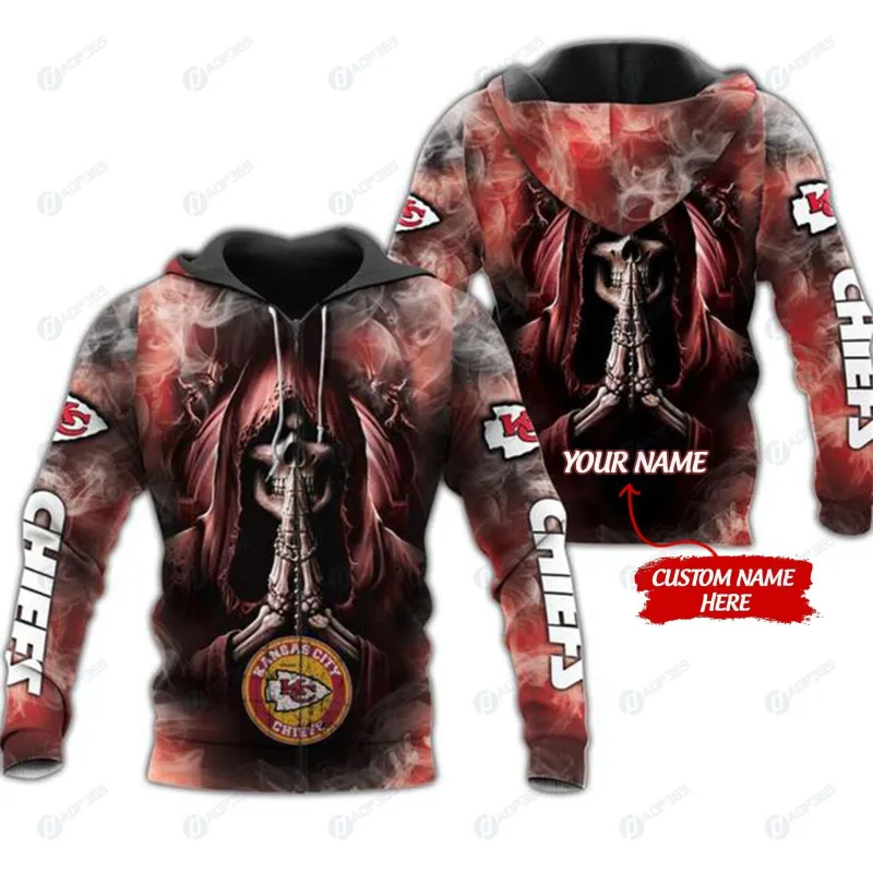 Kansas City Chiefs Personalized All Over Printed Sweater - Back View