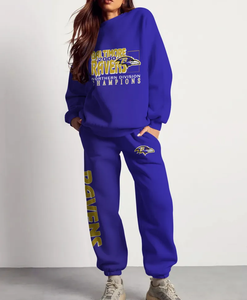 Baltimore Ravens Combo 3D Sweatsuit and Sweatpants Unisex