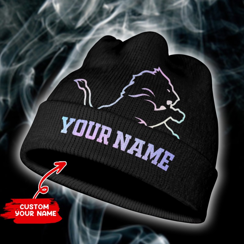 Detroit Lions Personalized Wool Beanie