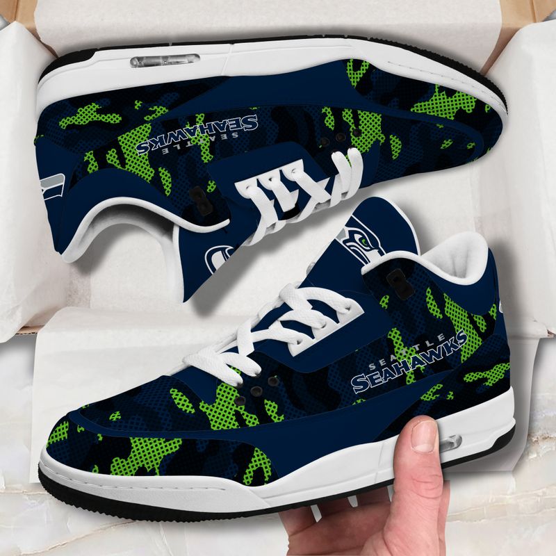Seattle Seahawks JD03 Genuine Leather Shoes