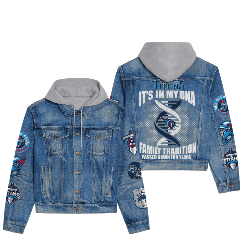 Tennessee Titans Premium Hooded Denim Jacket Front