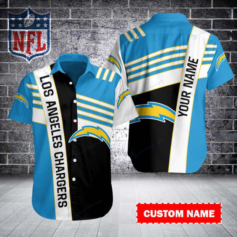 Sizing Chart for Los Angeles Chargers Button Shirt