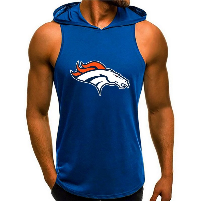 Denver Broncos Hoodie Vest Back View