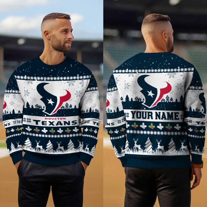 Houston Texans Ugly Christmas Sweater - Side View