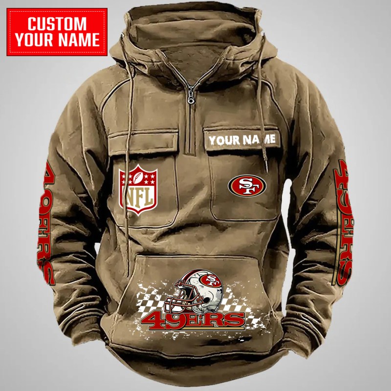 San Francisco 49ers Khaki Hoodie