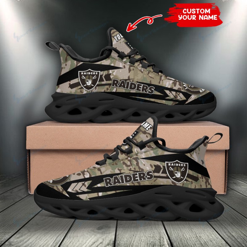 Las Vegas Raiders Personalized Yezy Running Sneakers