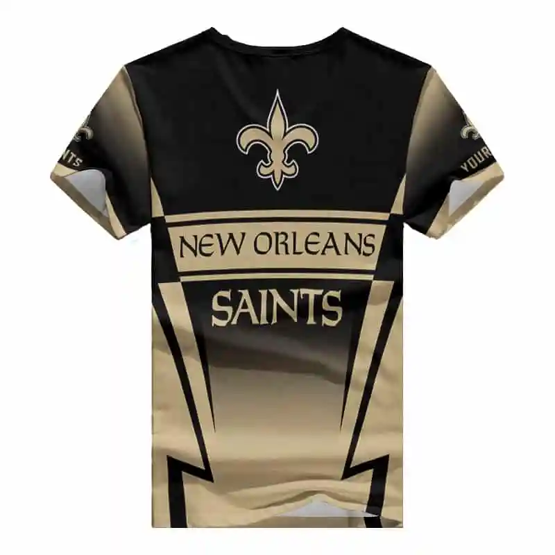 New Orleans Saints V-neck Women T-shirt back view