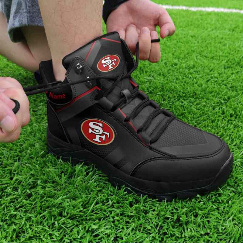 San Francisco 49ers Hiking Shoes Side View