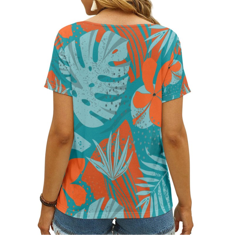 Miami Dolphins Summer V-Neck Women's T-Shirt