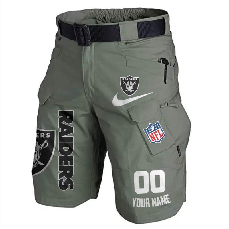 Las Vegas Raiders Tactical Shorts for Football Fans