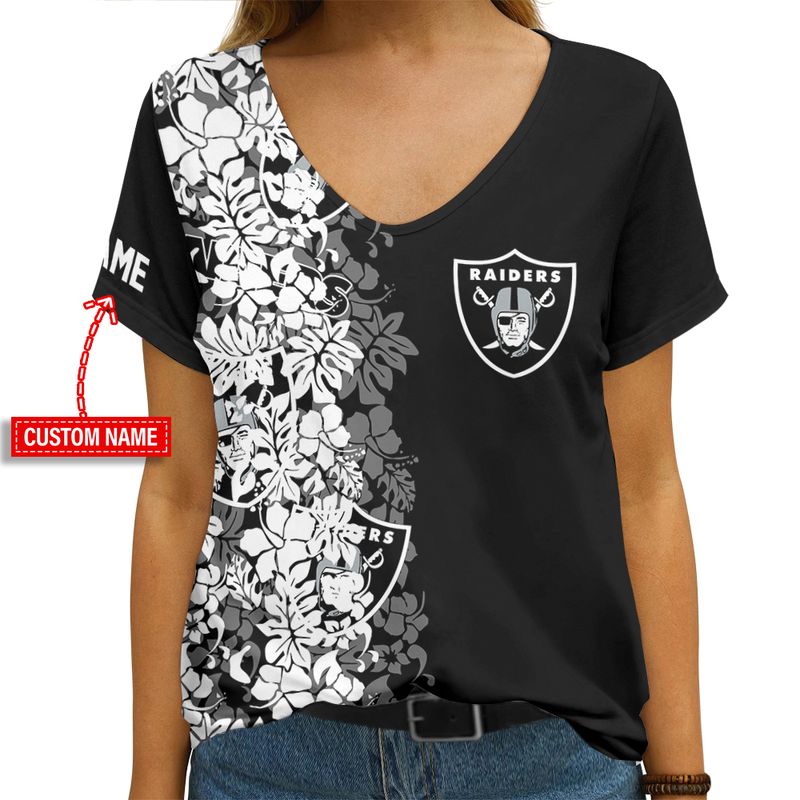 Las Vegas Raiders Women's T-shirt on display