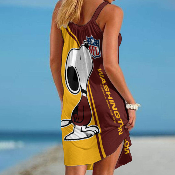 Washington Commanders Beach Dress Back