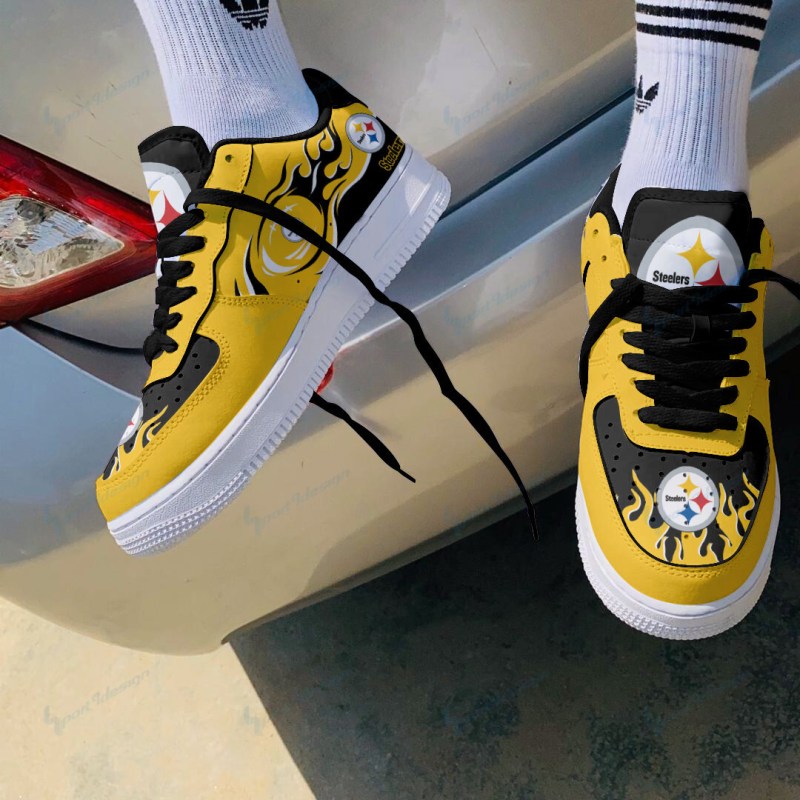 Pittsburgh Steelers Personalized AF1 Shoes - Side View