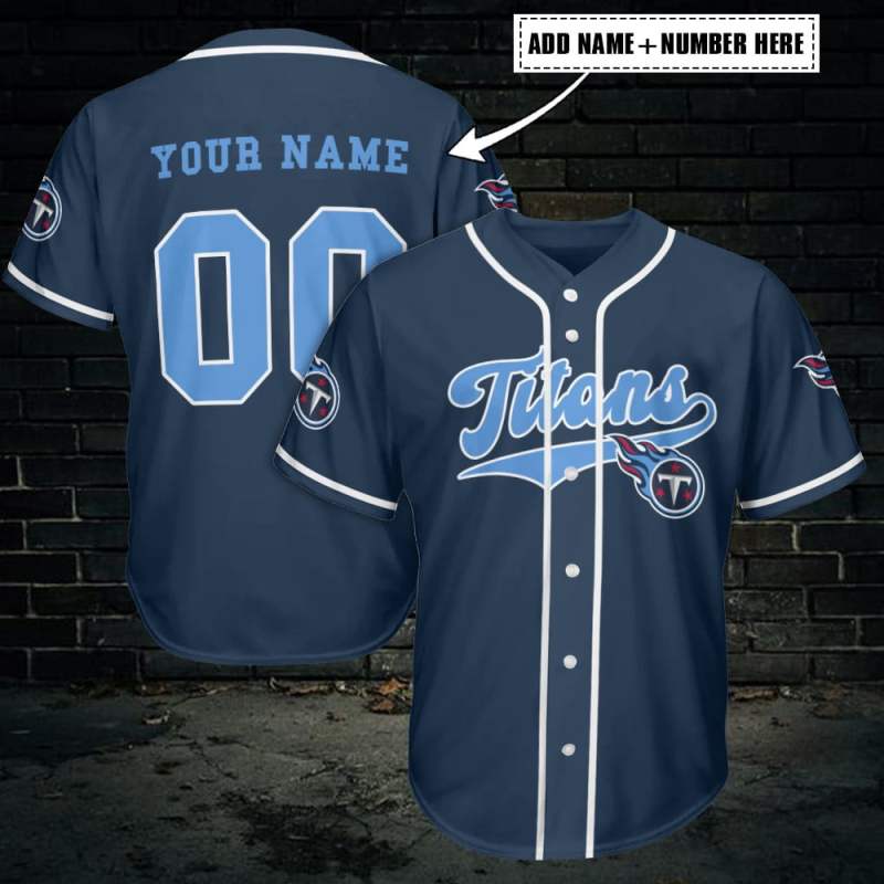 Tennessee Titans Personalized Baseball Jersey