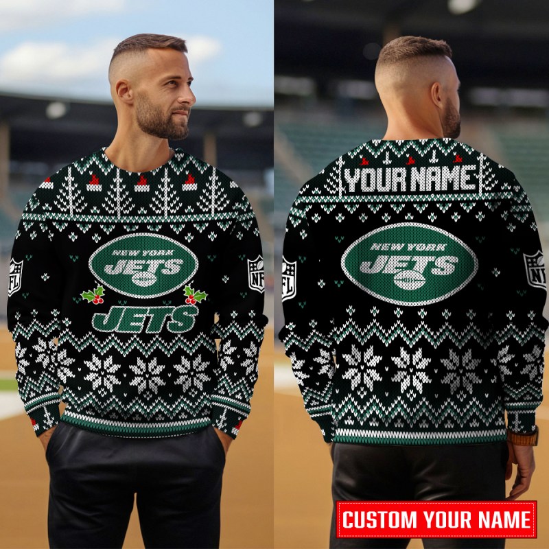New York Jets Christmas Sweater 3