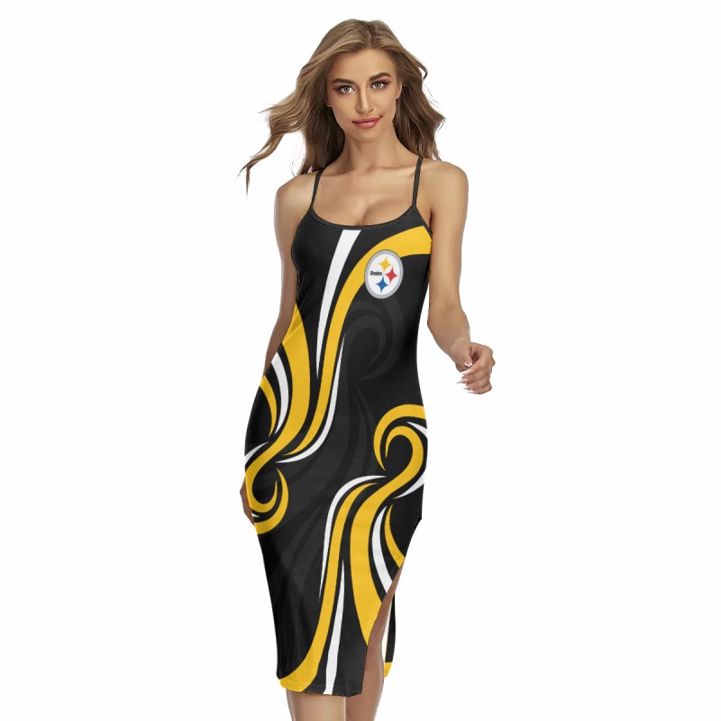 Pittsburgh Steelers Women's Back Cross Cami Dress