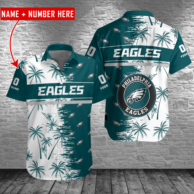 Sizing Chart for Philadelphia Eagles Button Shirt BB721