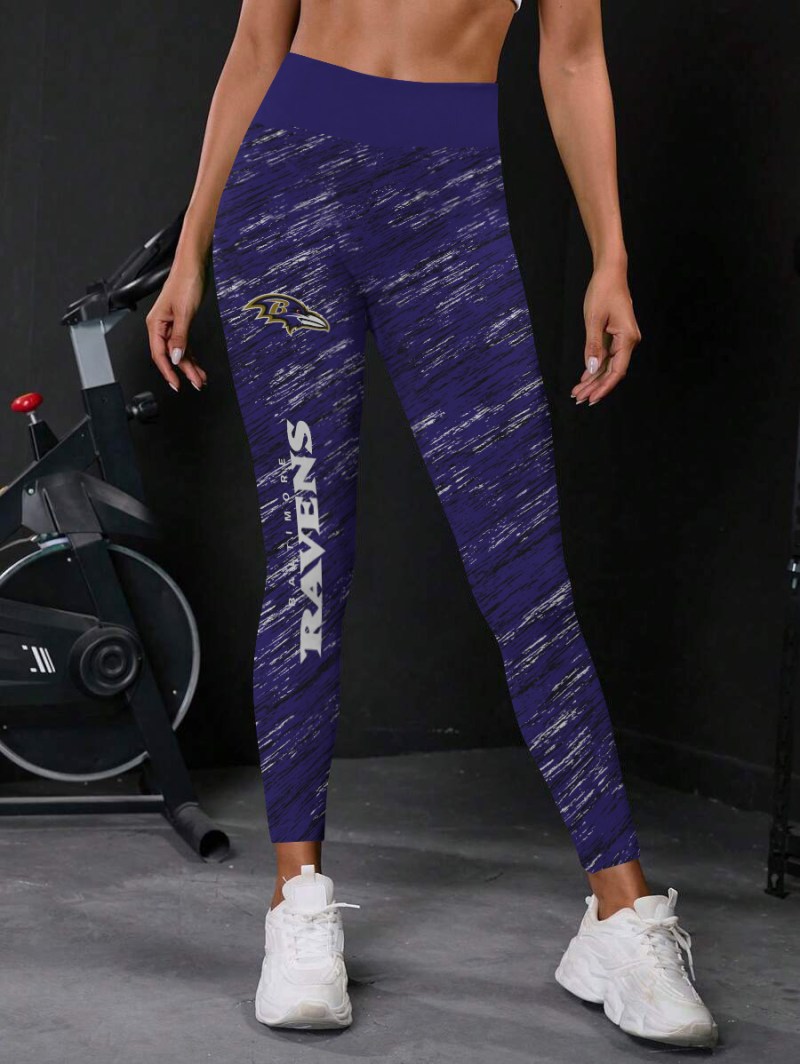 Stylish Baltimore Ravens High Waist Leggings