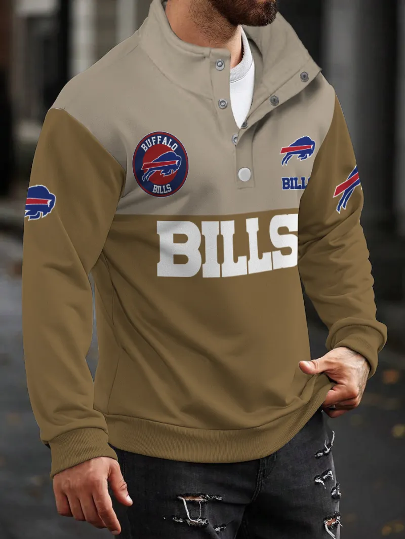 Buffalo Bills Casual Colorful Stand Collar Sweatshirt