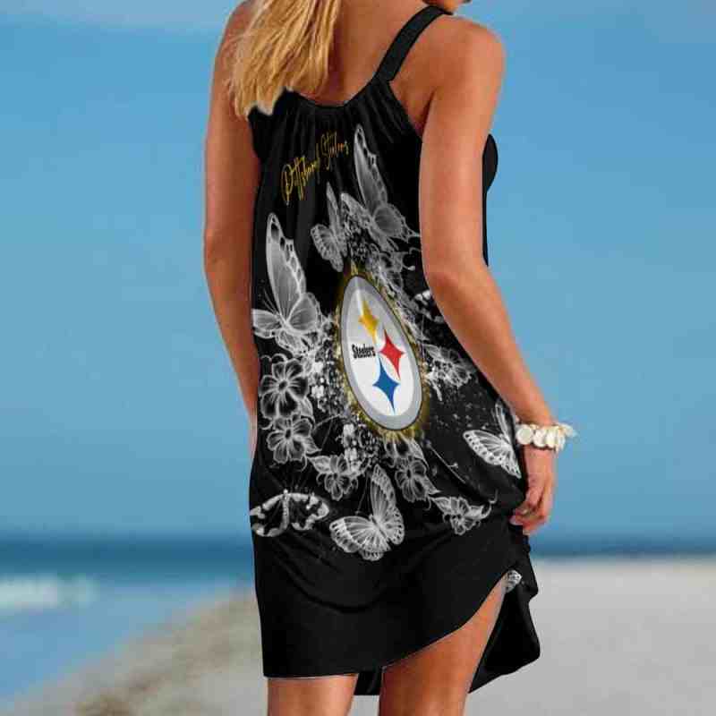 Pittsburgh Steelers Beach Dress back view