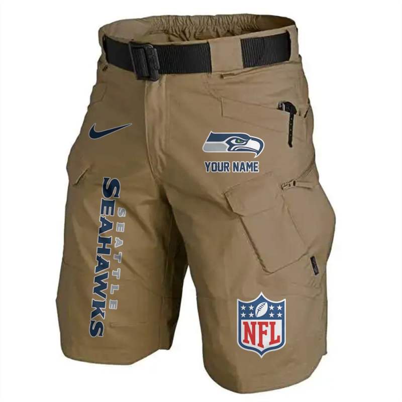 Seattle Seahawks Front Pockets Men's Shorts - Style 4