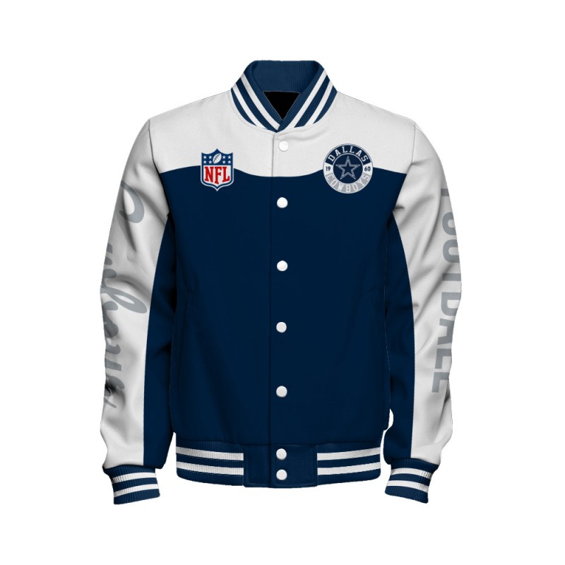Dallas Cowboys Varsity Jacket Side View