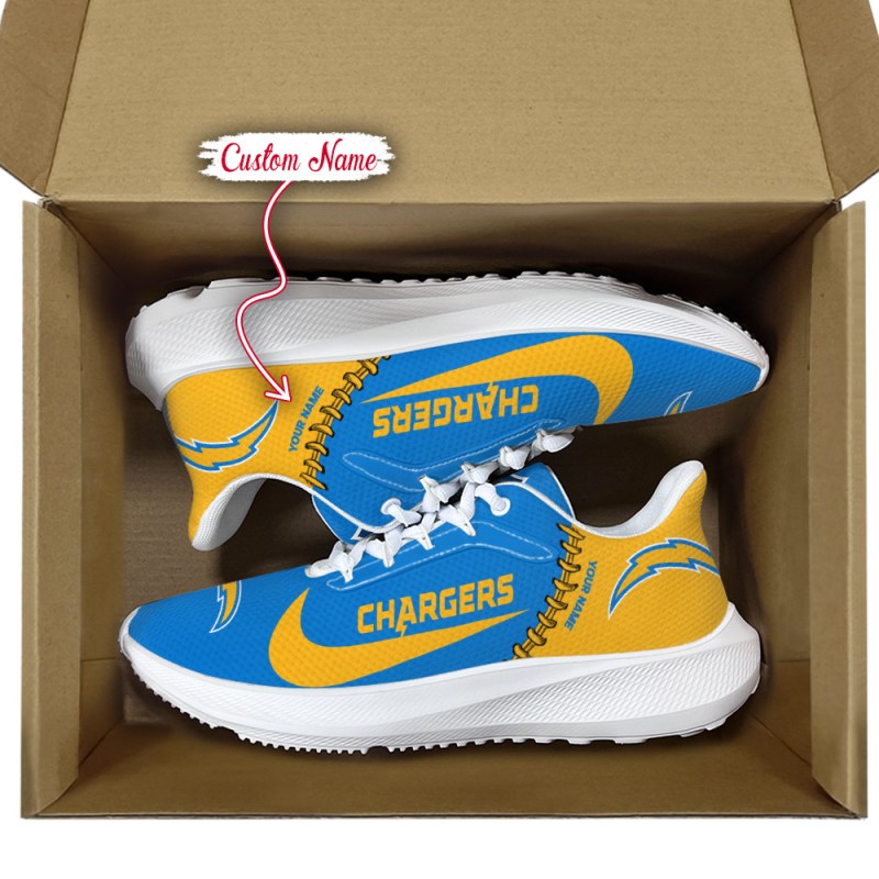 Los Angeles Chargers Lightweight Patch Decor Running Shoes Image 2