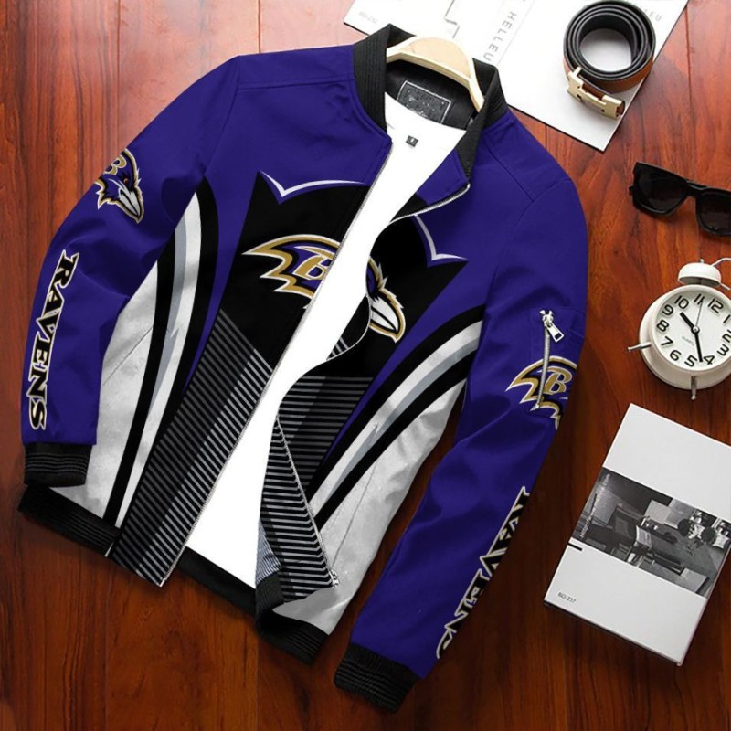 Baltimore Ravens Bomber Jacket Front View