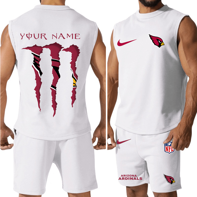 Arizona Cardinals Colorful Jersey Tank Top and Shorts 3