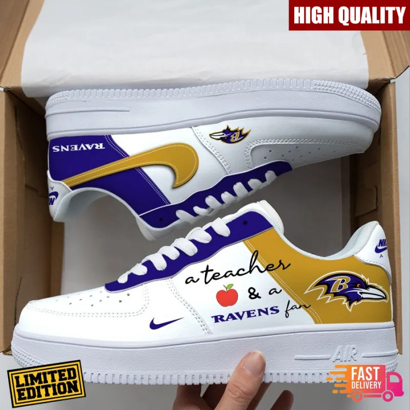 Baltimore Ravens Custom Job Nike Air Force Shoes